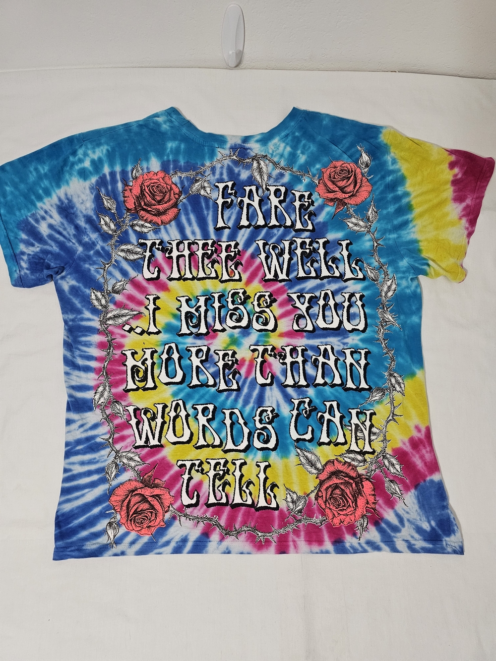 BackStock Co Grateful Dead Jerry Garcia Tie Dye Graphic T-Shirt 2X Blue Skull - Picture 4 of 9
